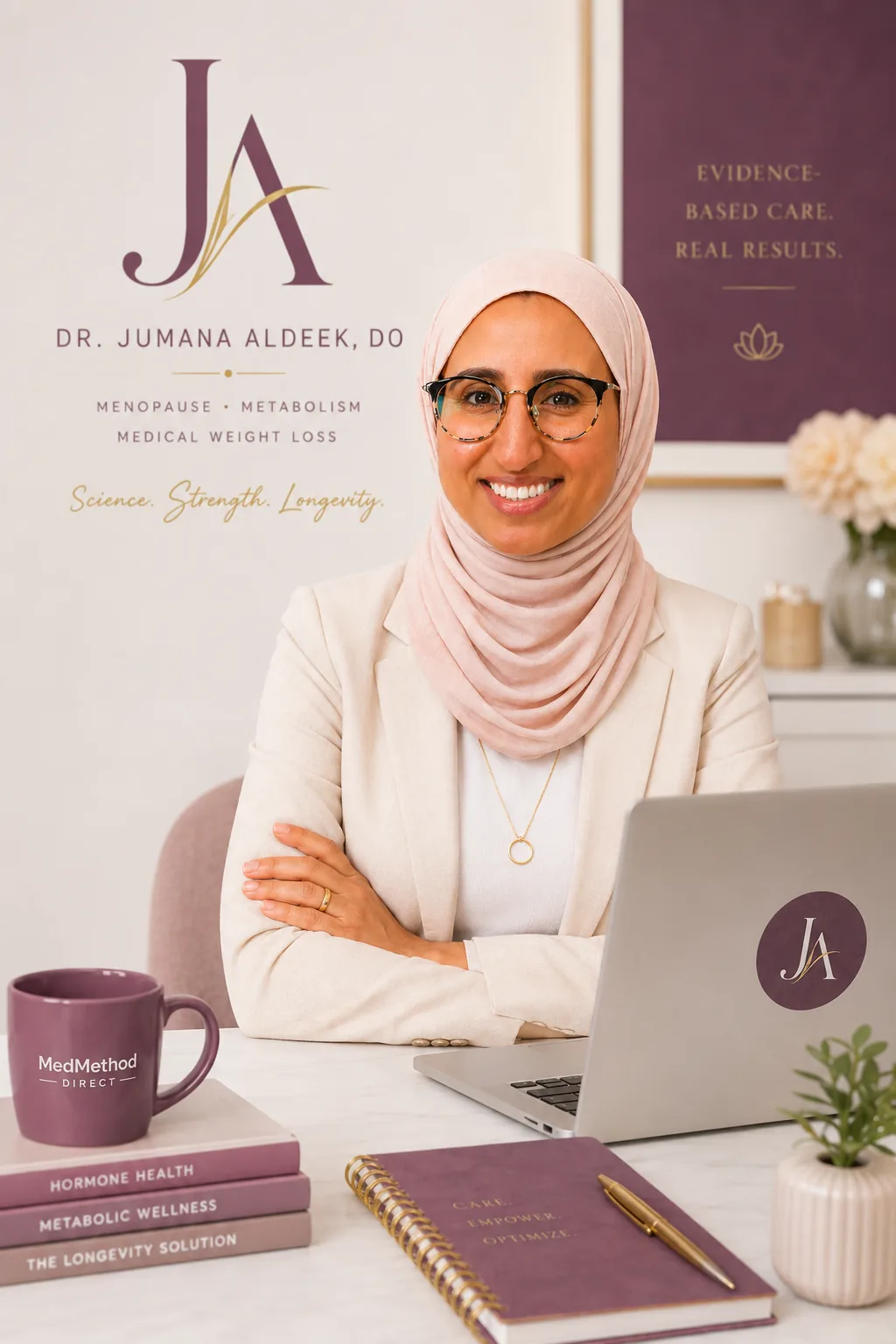 Dr. Jumana Al-Deek, DO — board-certified physician specializing in menopause, metabolic health, and medical weight loss